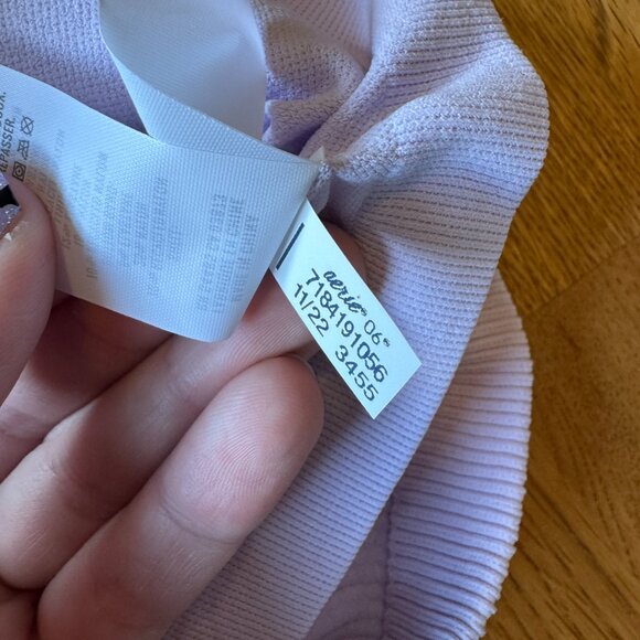Aerie Light Purple Ribbed Crop Top Size Small - Picture 7 of 9